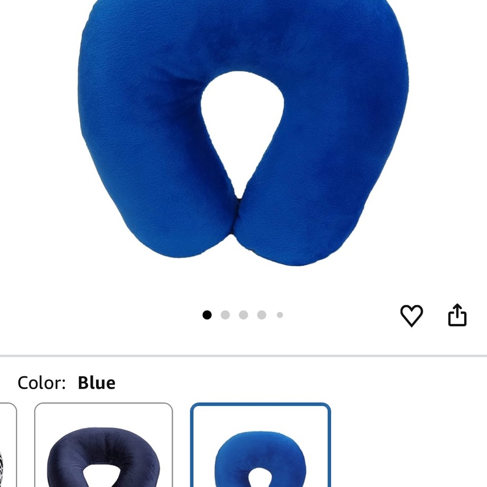 Wolf Essentials Royal Blue Neck Pillow USED